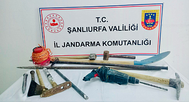 Şanlıurfa kaçak kazı yapan 3 kişi suçüstü yakalandı