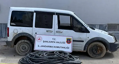 Birecik'te çalınan elektrik kabloları bulundu