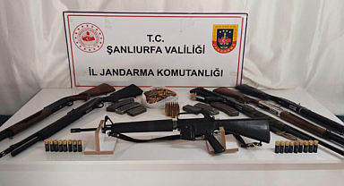 Şanlıurfa'da silah kaçakçılığına yönelik operasyonda çok sayıda silah ele geçirildi