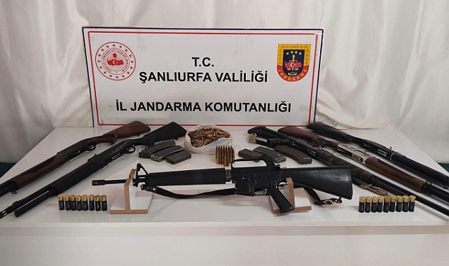 Şanlıurfa'da silah kaçakçılığına yönelik operasyonda çok sayıda silah ele geçirildi