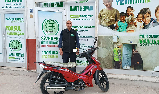 Siverek'te bir vatandaş motosikletini Gazze'ye bağışladı
