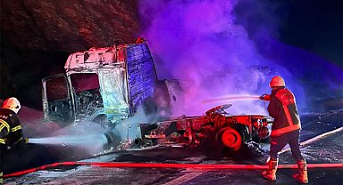 Şanlıurfa'da akaryakıt tankeri devrildi: alev alev yandı