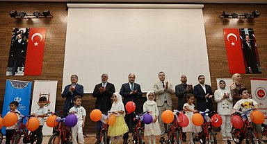 Şanlıurfa'da 700 Kur'an Kursu öğrencisine bisiklet dağıtıldı