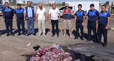 Şanlıurfa'da sağlıksız et denetimi: 250 kilo et imha edildi