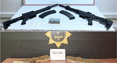 Jandarmadan çiftte operasyon: Silah ve uyuşturcuya ele geçirildi
