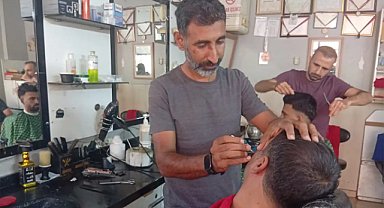 Şanlıurfa’da kuaförün Filistin’e destek kampanyasına yoğun ilgi