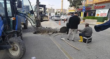 Karaköprü'de meydana gelen patlamada taşkınlar oluştu